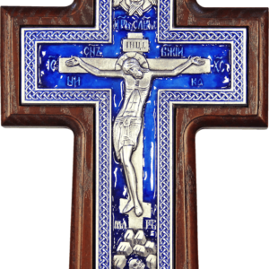 Крест настенный с плетен. (серебро, эмаль)Щ Крест настенный с плетен. (серебро, эмаль)Щ