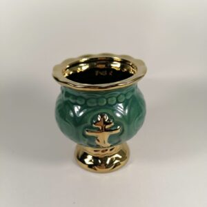 Лампада керамическая цветная, позолоченная Лампада керамическая цветная, позолоченная