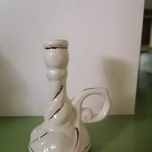 Подсвечник керамический белый с золот. росп. Подсвечник керамический белый с золот. росп.