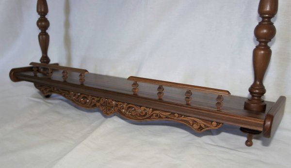 Полка прямая трехъярусная (цвет - дуб) — изображение 3