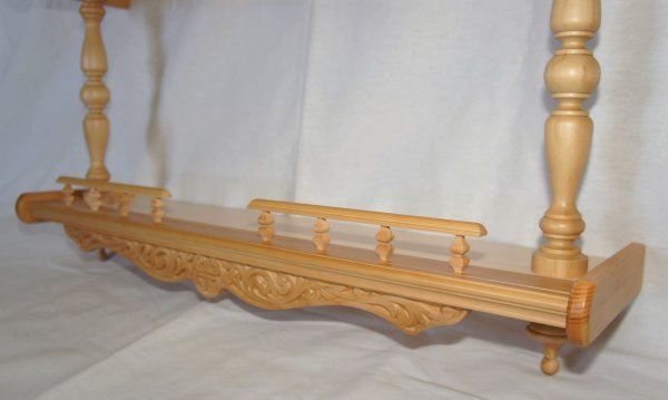 Полка прямая трехъярусная (цвет - св. дерево) — изображение 3