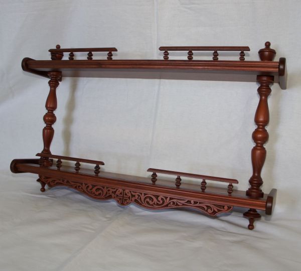 Полка прямая двухъярусная (цвет - кр. дерево)