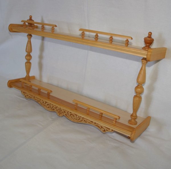 Полка прямая двухъярусная (цвет - св. дерево) — изображение 2