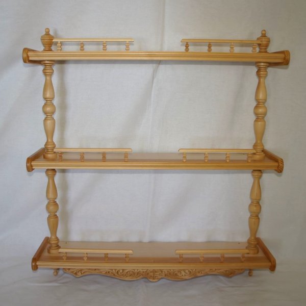 Полка прямая трехъярусная (цвет - св. дерево) Полка прямая трехъярусная (цвет - св. дерево)