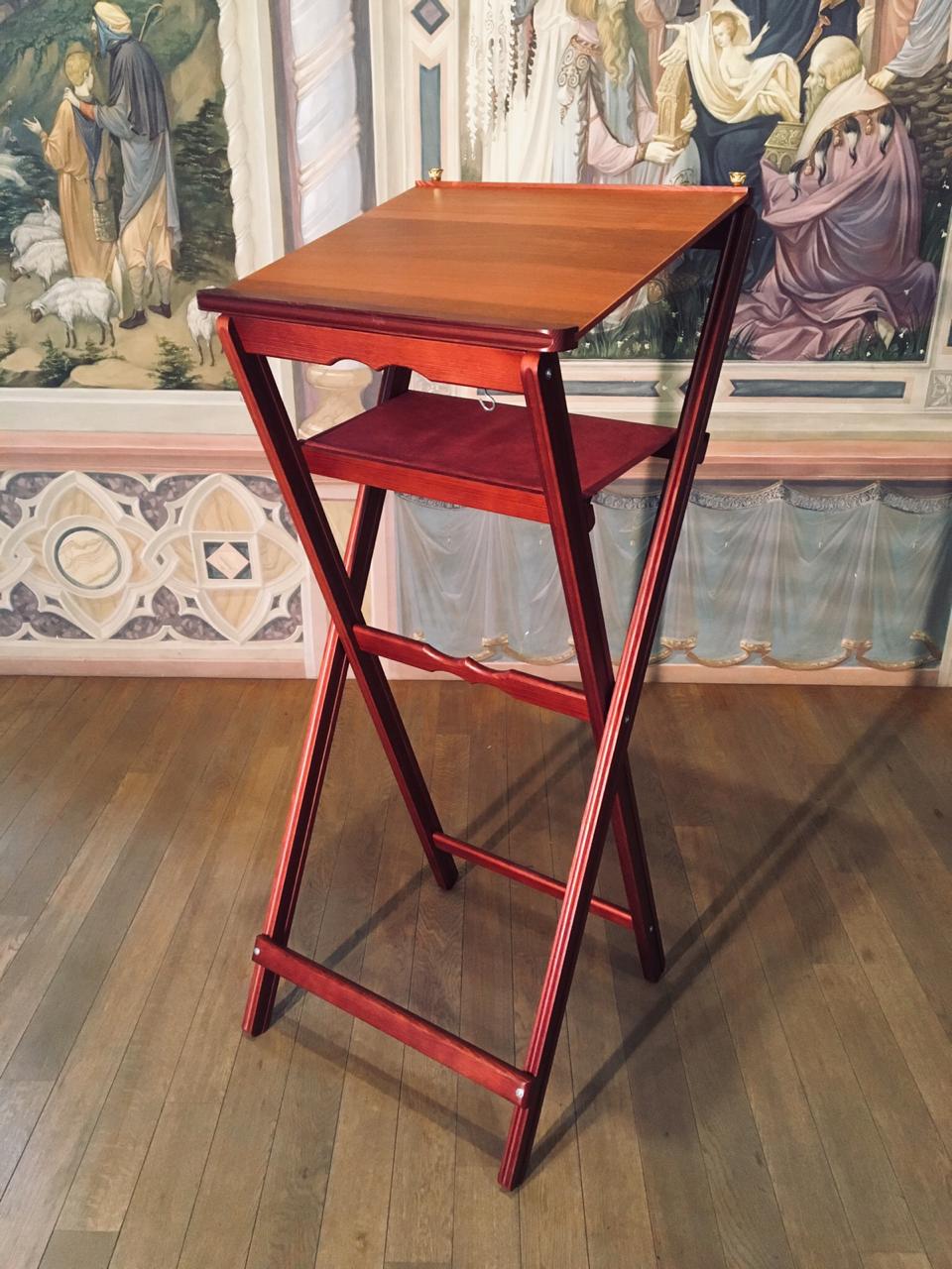 Аналой раскладной с жестким верхом (тёмный)