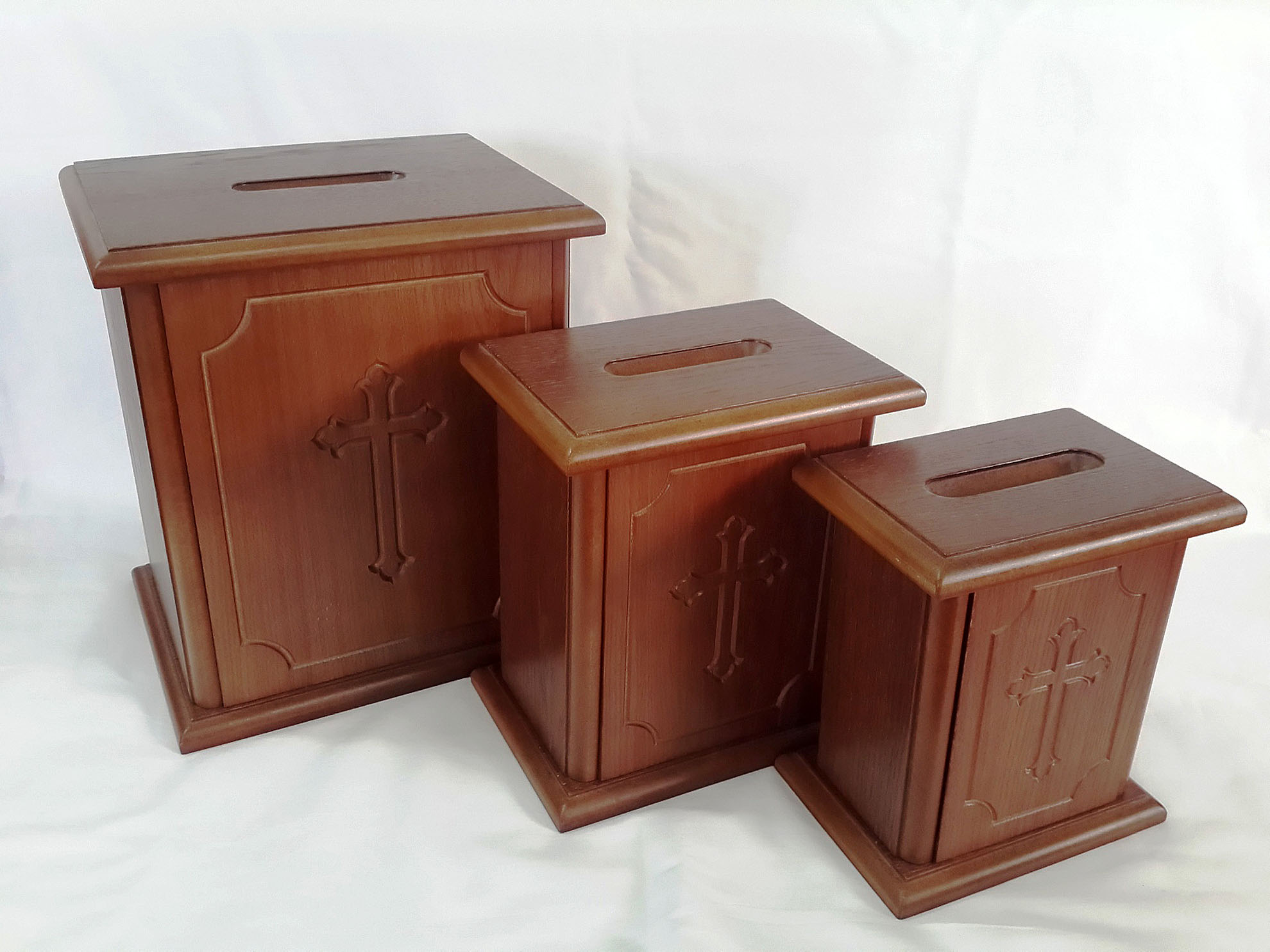 Ящик для пожертвований, средний (23*20*14,5) (МДФ, шпон дуба)