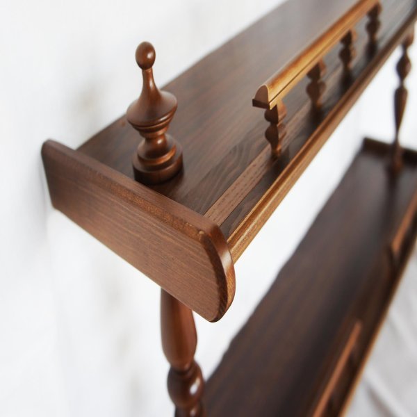 Полка прямая двухъярусная (цвет - дуб)