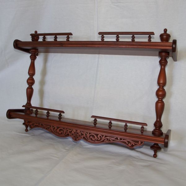 Полка прямая двухъярусная (цвет - кр. дерево)