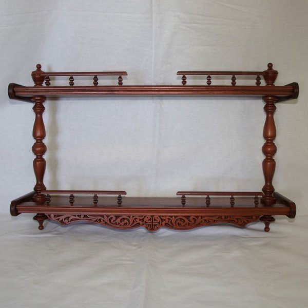 Полка прямая двухъярусная (цвет - кр. дерево)