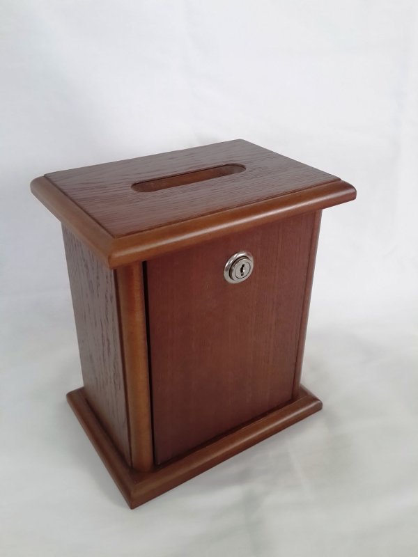 Ящик для пожертвований, средний (23*20*14,5) (МДФ, шпон дуба) — изображение 3