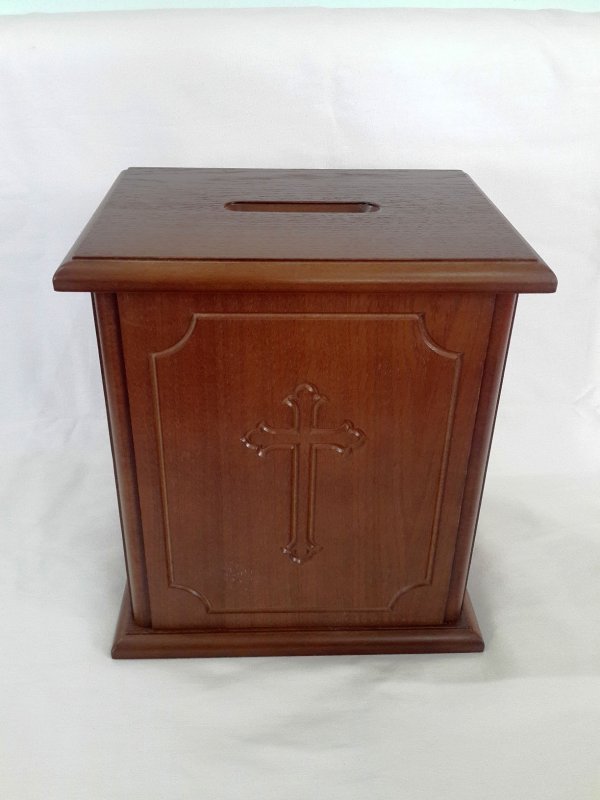 Ящик для пожертвований, большой (30*26*20.5) (МДФ, шпон дуба) — изображение 2