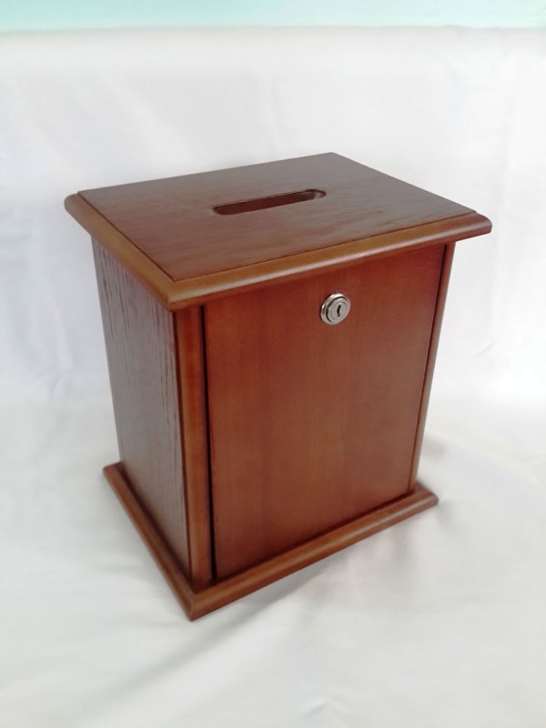 Ящик для пожертвований, большой (30*26*20.5) (МДФ, шпон дуба) — изображение 3