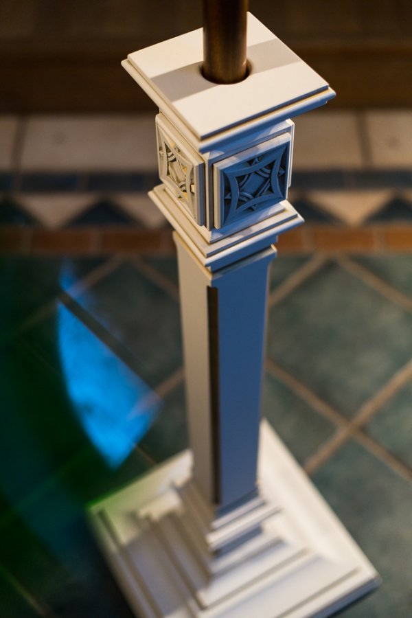 Подставка под хоругвь, квадратная малая (эмаль, патина, ручная резьба) — изображение 6