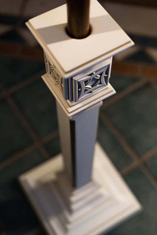 Подставка под хоругвь, квадратная малая (эмаль, патина, ручная резьба) — изображение 3