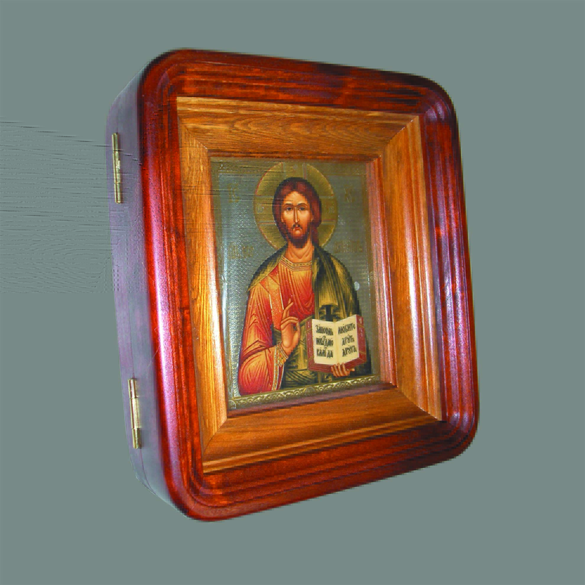 Киот под икону 13*16, без резьбы (цвет - красное дерево)