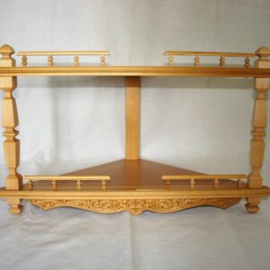 Полка угловая, двухъярусная (цвет - св. дерево) (О)