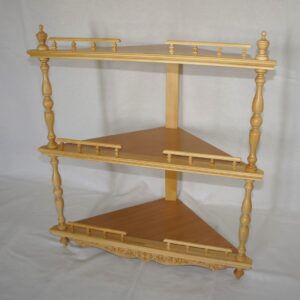 Полка угловая, трехъярусная (цвет - св. дерево)