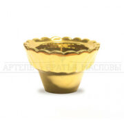 Лампада-стакан с золотом малая
