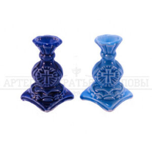 Подсвечник керамический "Вазон" (цветн. глазурь)