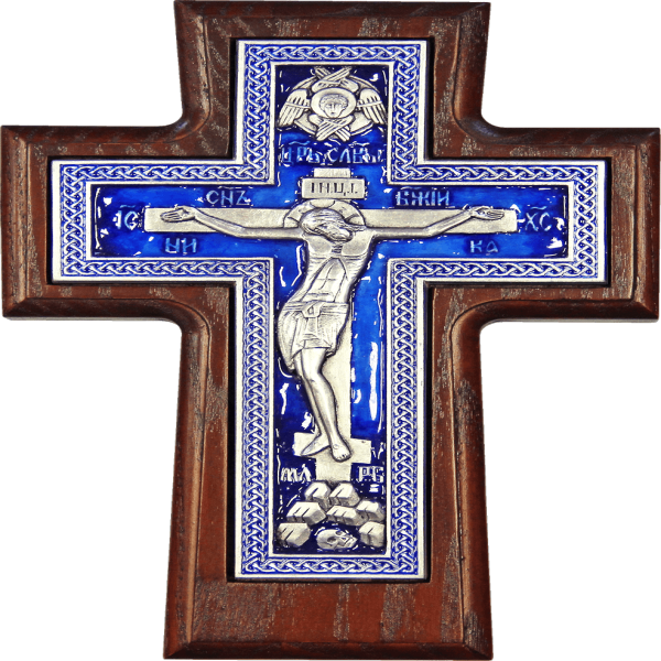 Крест настенный с плетен. (серебро, эмаль)Щ