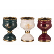 Лампада керамическая "Чаша с золотом" (в ассортим.)