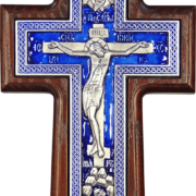 Крест настенный с плетен. (серебро, эмаль)Щ