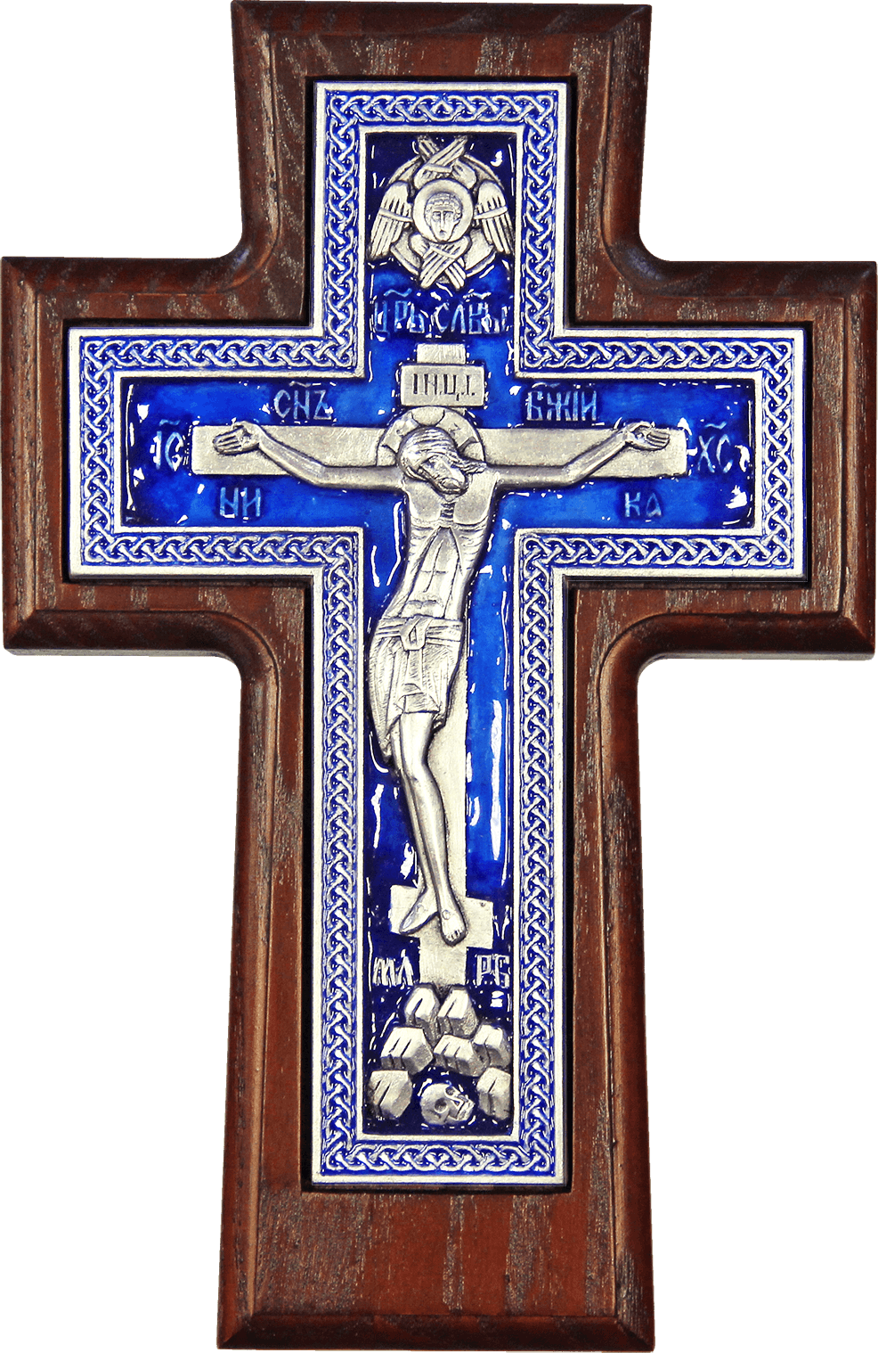 Крест настенный с плетен. (серебро, эмаль)Щ