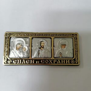 Икона в авто тройная  пластм.