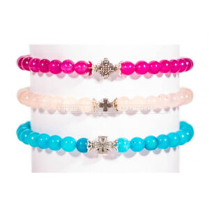 Браслет плетеный кр/чер с крестиком