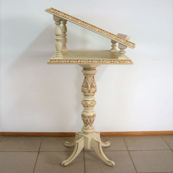 Аналой на одной ножке келейный (эмаль, патина, сукно)