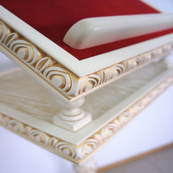 Аналой на одной ножке келейный (эмаль, патина, сукно)