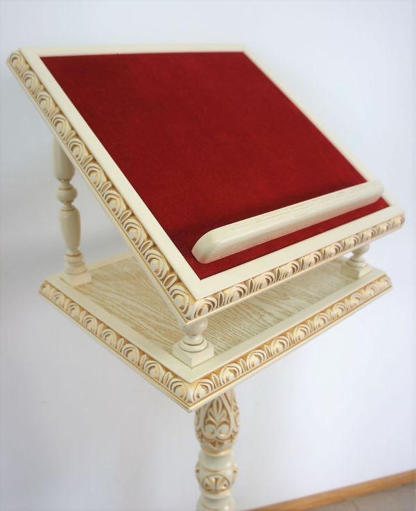 Аналой на одной ножке келейный (эмаль, патина, сукно) — изображение 5