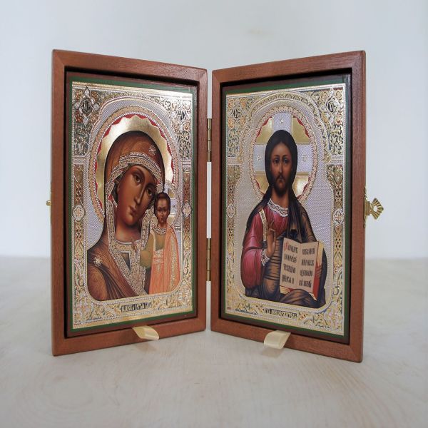 Складень деревянный 13х16 с бархатом