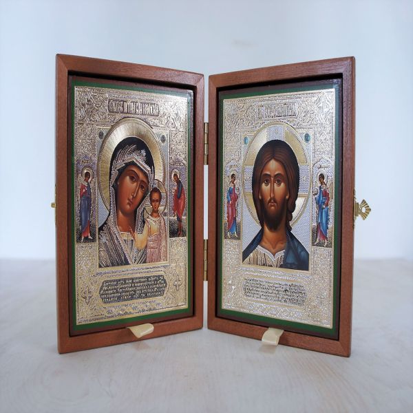 Складень деревянный 13х16 с бархатом