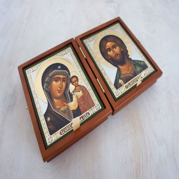 Складень деревянный 13х16 с бархатом