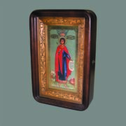 Киот ростовой под икону 13*25, с резьбой (цвет - дуб)