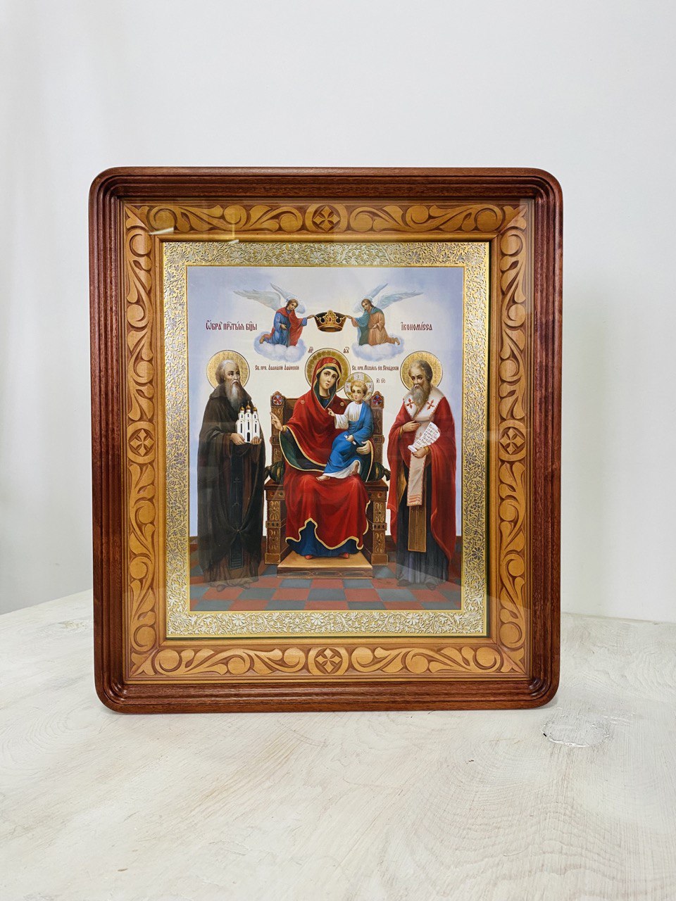 Киот под икону 30*40, с резьбой (цвет-дуб)