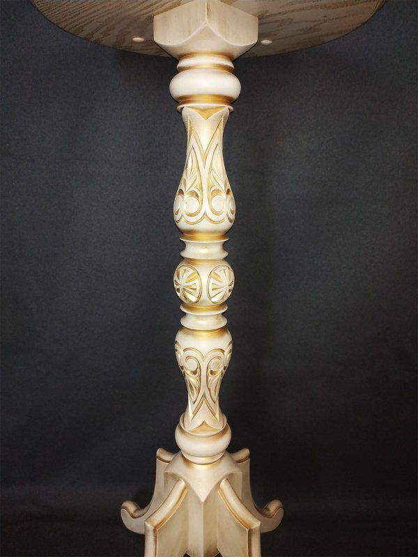 Подставка столик круглая (эмаль, патина) — изображение 4