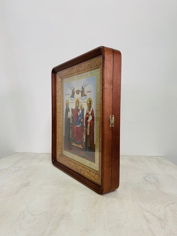 Киот под икону 30*40, с резьбой (цвет-дуб) — изображение 6