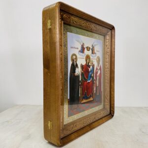 Киот под икону 33*40, с резьбой. Цвет "дуб"