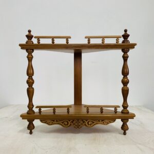 Полка угловая малая, двухъярусная (цвет - дуб) (О)