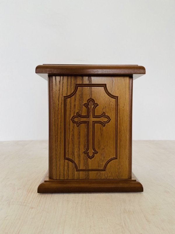 Ящик для пожертвований, малый (20.5*17*12.5) (МДФ, шпон дуба) — изображение 2