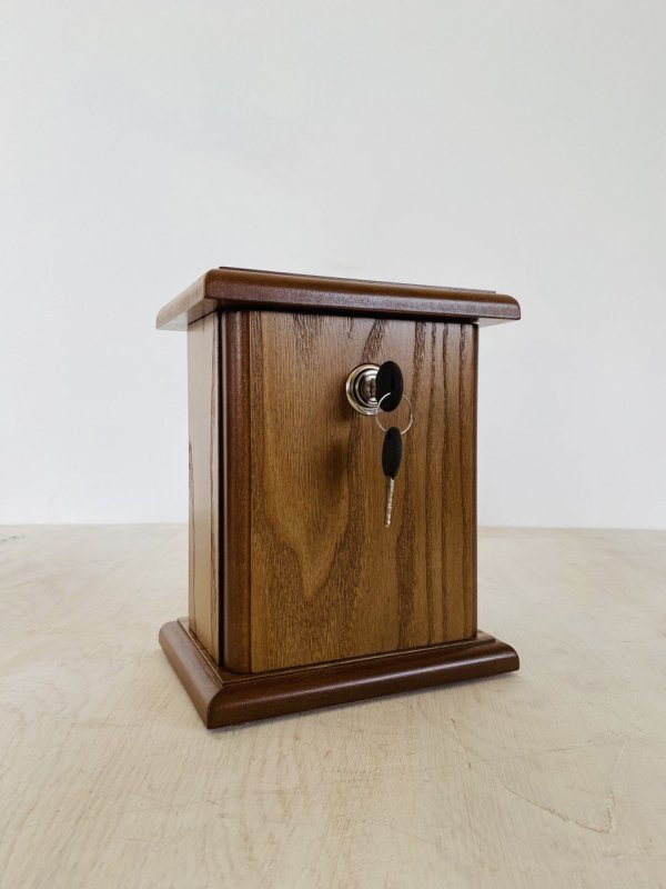 Ящик для пожертвований, малый (20.5*17*12.5) (МДФ, шпон дуба) — изображение 4