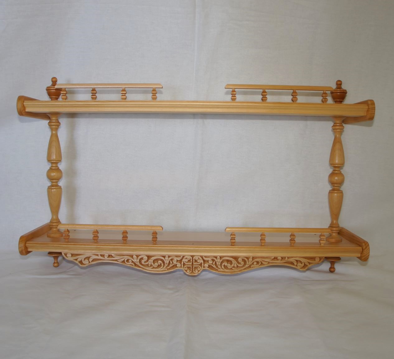 Полка прямая малая, двухъярусная (цвет - св.дерево)